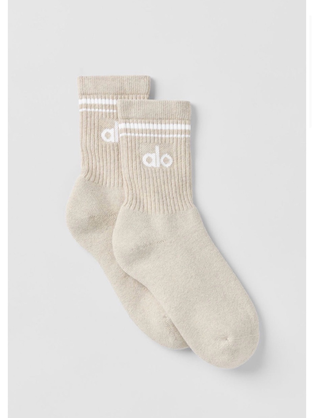 Alo yoga unisex throwback sock, bone white